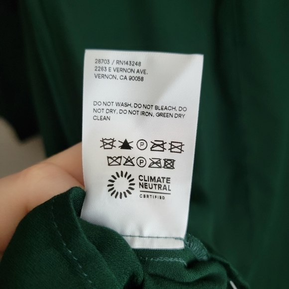 Reformation Hugh Dress in Forest size 6 NWT - Picture 13 of 14